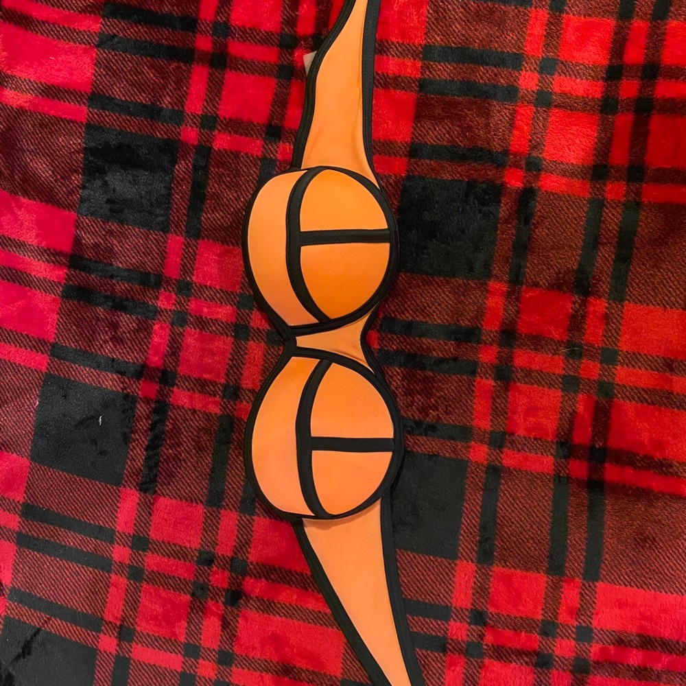 orange block bikini